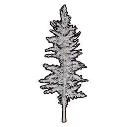仿真积雪树木套组
