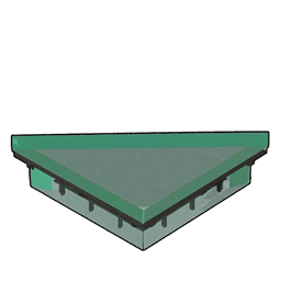 Base triangular de cristal