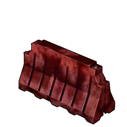 Barricada roja de hierro