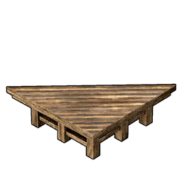 Base triangular de madera